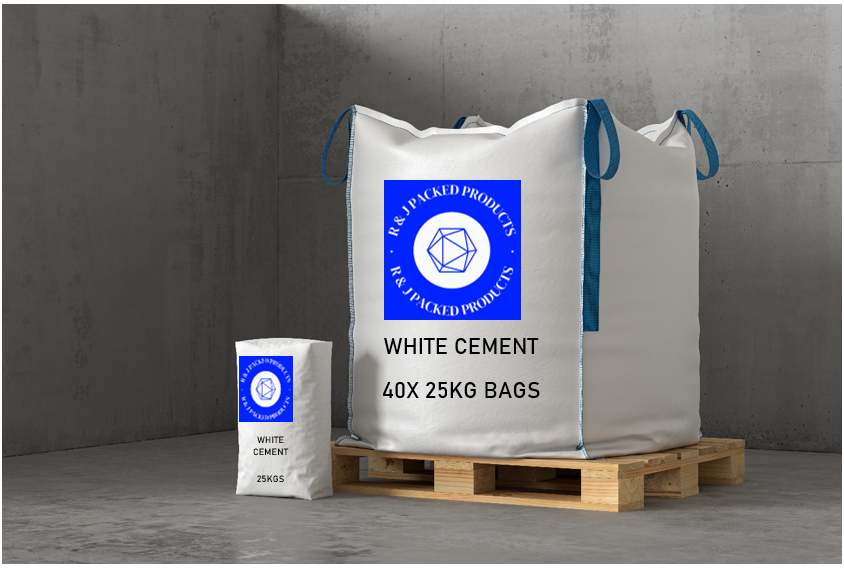 PALLET OF WHITE CEMENT (40 X 25KG BAGS)